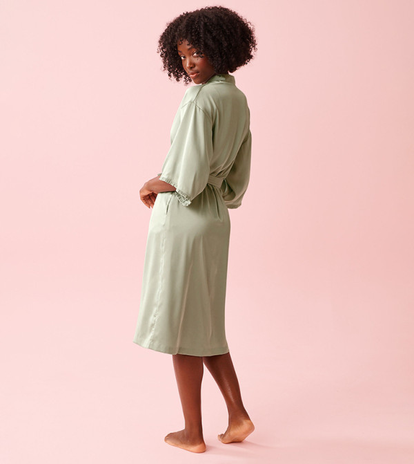 La Vie en Rose  Sleepwears & Loungewears - Green Night Robes & Kimonos