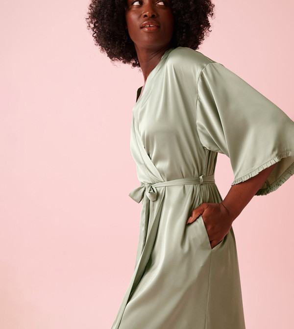 La Vie en Rose  Sleepwears & Loungewears - Green Night Robes & Kimonos