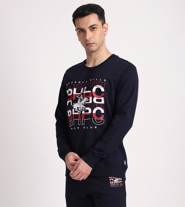 Beverly Hills Polo Club  Clothing - Navy Sweatshirts