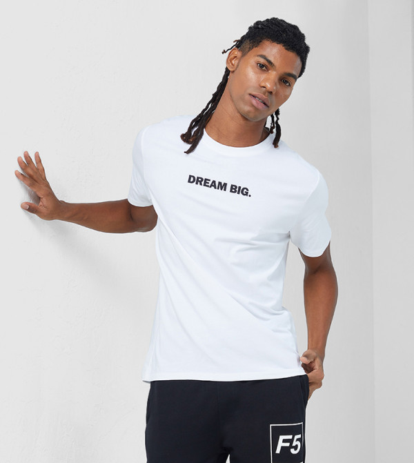 F5 F5 - White Casual T-Shirts
