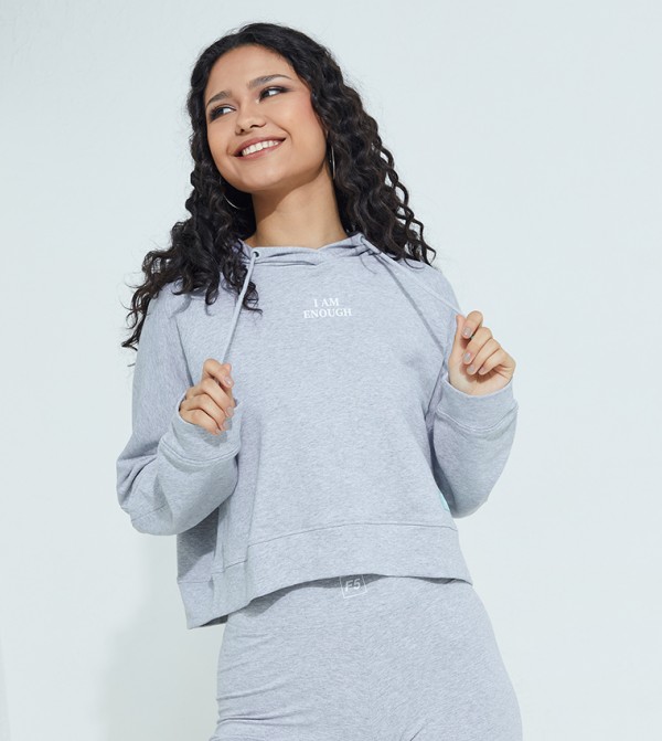 F5 - رمادي Fashion Hoodie