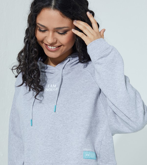 F5 - رمادي Fashion Hoodie