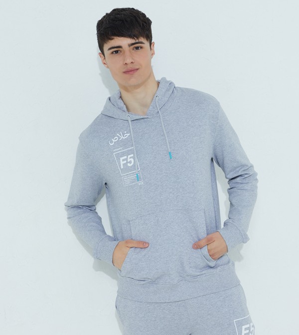 F5 F5 - رمادي Fashion Hoodie