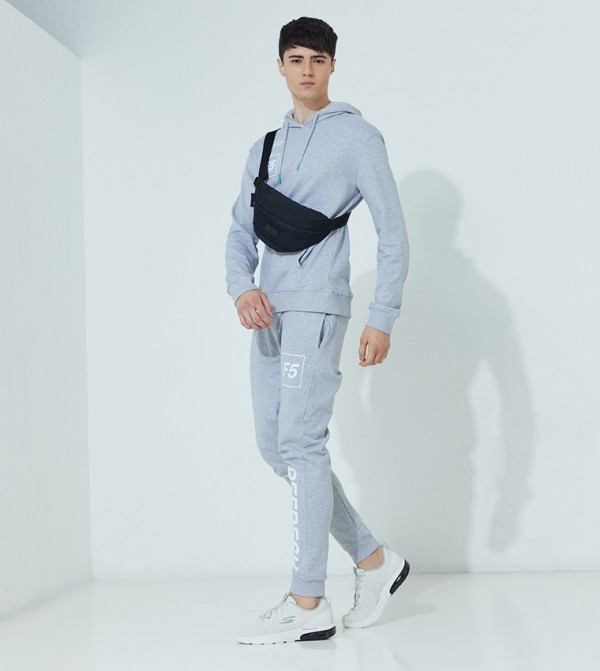 F5 F5 - رمادي Fashion Hoodie