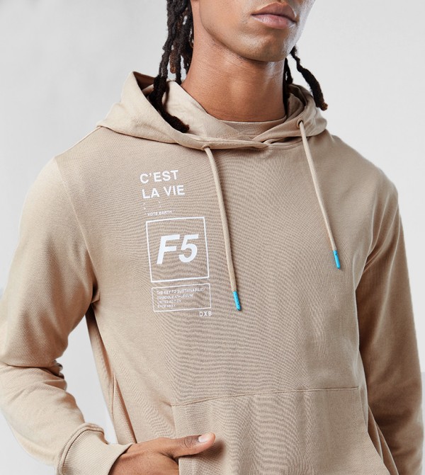 F5 F5 - Beige Hoodies