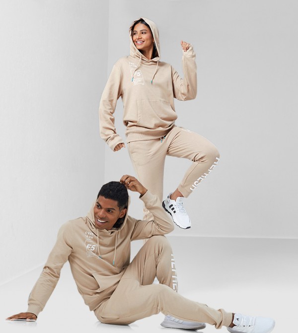 F5 F5 - Beige Hoodies