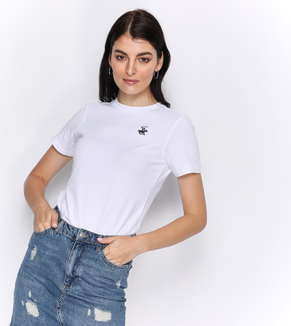 Beverly Hills Polo Club  T-Shirts - White Casual T-Shirts