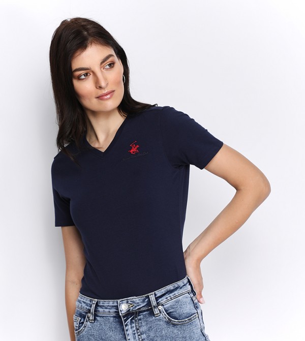 Beverly Hills Polo Club  T-Shirts - Navy Casual T-Shirts
