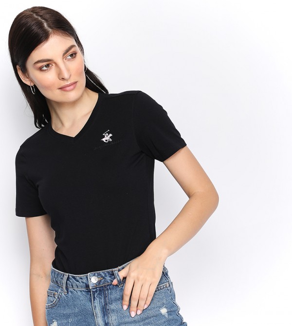 Beverly Hills Polo Club  - Black Casual T-Shirts