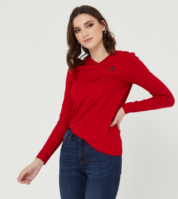 Beverly Hills Polo Club clothing-store - Red Casual T-Shirts
