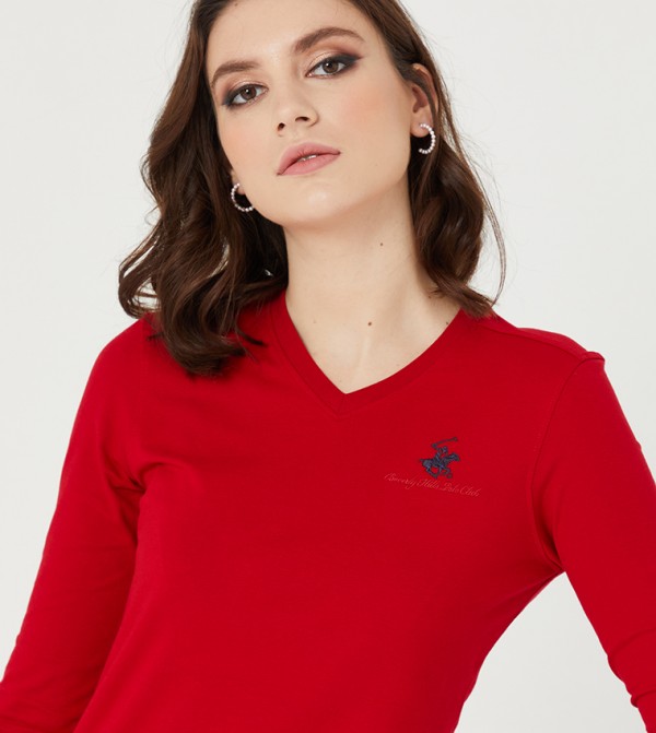 Beverly Hills Polo Club clothing-store - Red Casual T-Shirts