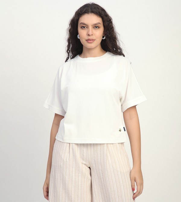 Beverly Hills Polo Club  T-Shirts - White Long Sleeve T-Shirts