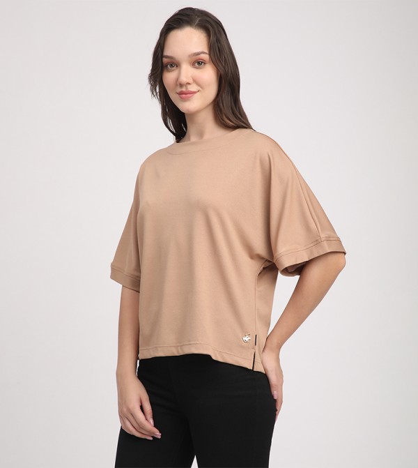 Beverly Hills Polo Club  T-Shirts - Brown Short Sleeve T-Shirts