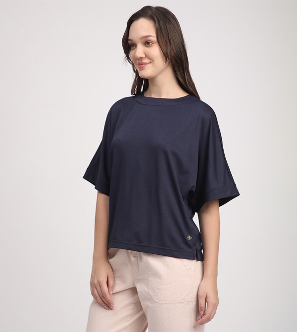 Beverly Hills Polo Club  T-Shirts - Navy Short Sleeve T-Shirts