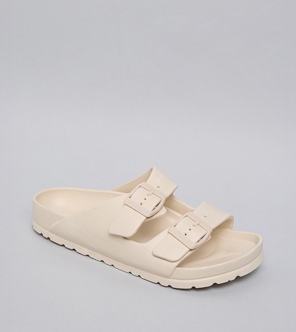 R&B  Slides - Beige Slides