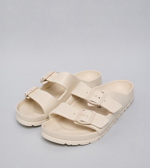R&B  Slides - Beige Slides