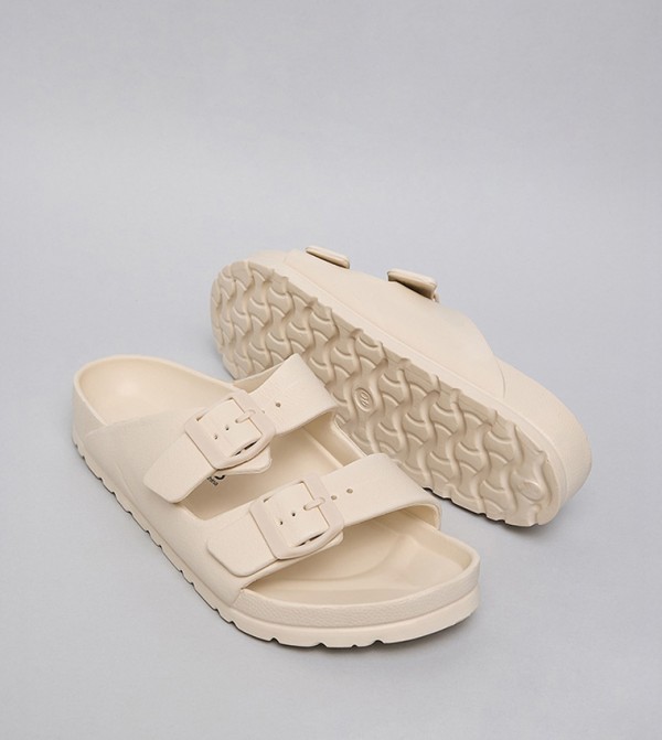 R&B  Slides - Beige Slides