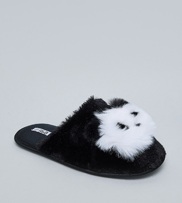 R&B  Bedroom Slippers - Black Bedroom Slippers
