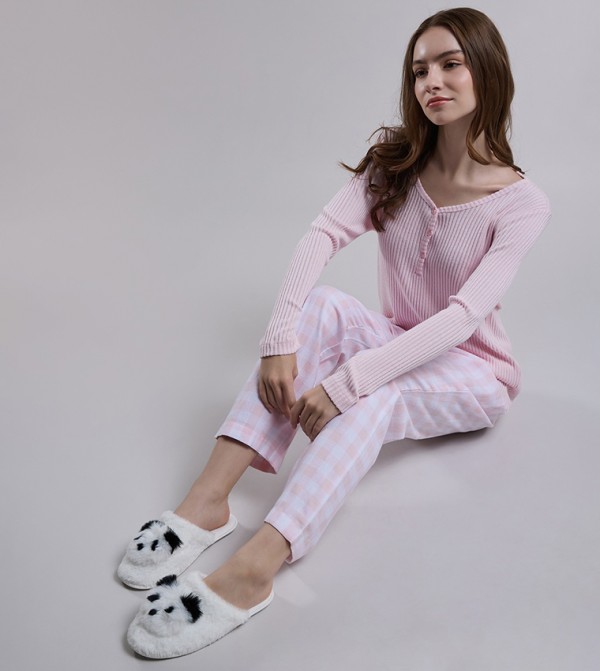 R&B  Bedroom Slippers - Ivory Bedroom Slippers