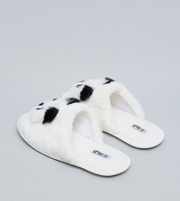 R&B  Bedroom Slippers - Ivory Bedroom Slippers