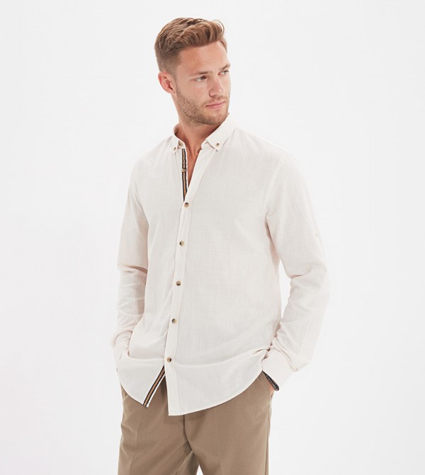 Trendyol  Shirts - White Casual Shirt