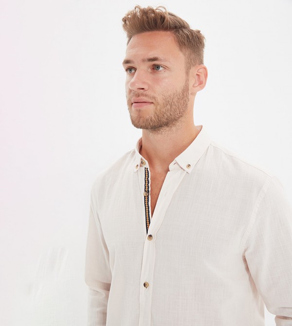 Trendyol  Shirts - White Casual Shirt