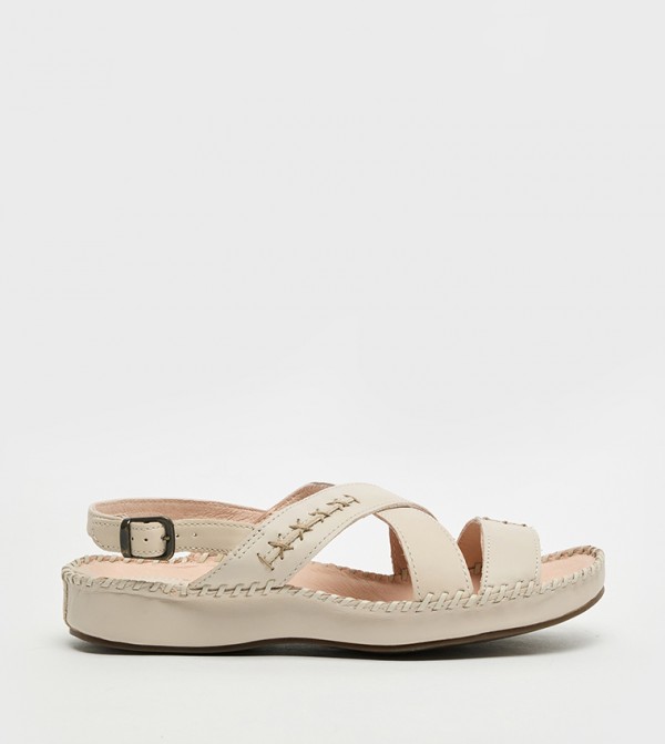 Hush Puppies Hush Puppies - Beige Flat Sandals