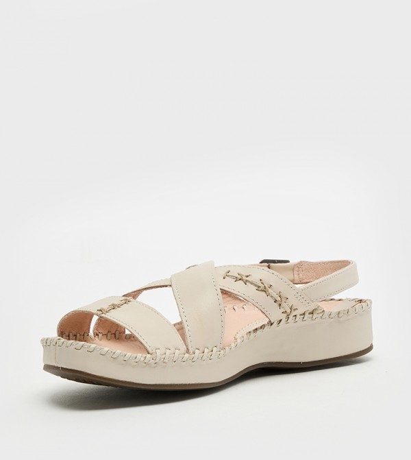 Hush Puppies Hush Puppies - Beige Flat Sandals