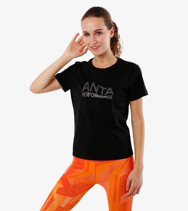 Anta Anta - Black Casual T-Shirts