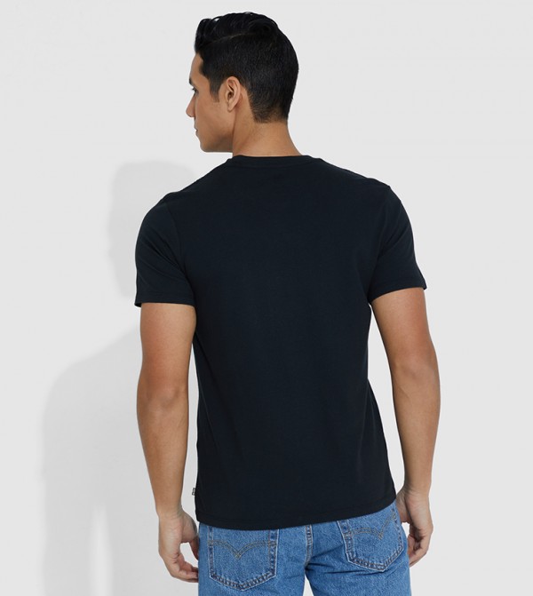 Levi's btu-logo-tees - Black Casual T-Shirts