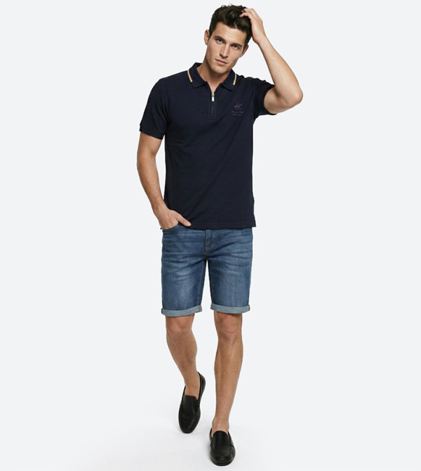 Beverly Hills Polo Club  - NAVY BLUE Polo T-shirts