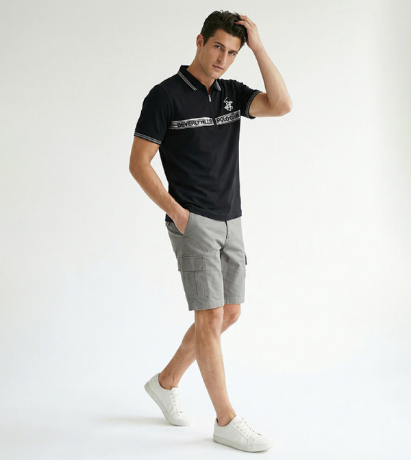 Beverly Hills Polo Club  T-Shirts - NAVY BLUE Polo T-shirts