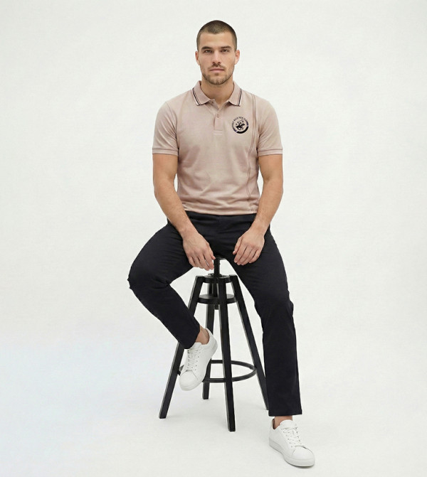 Beverly Hills Polo Club  Clothing - Beige Polo T-shirts