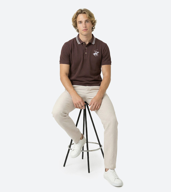 بيفرلي هيلز بولو كلوب  ملابس - بني  قمصان بولو