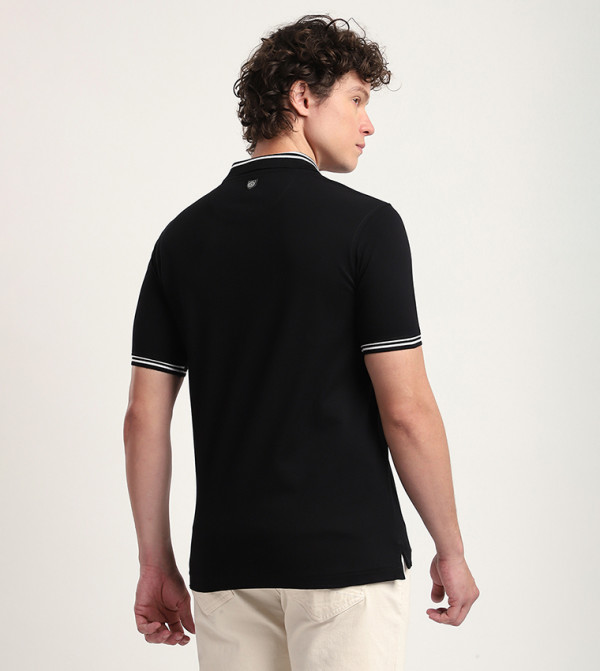 Beverly Hills Polo Club  Polo T-Shirts - Black Polo T-shirts