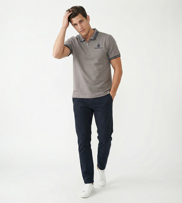 Beverly Hills Polo Club  Clothing - Light Brown Polo T-shirts