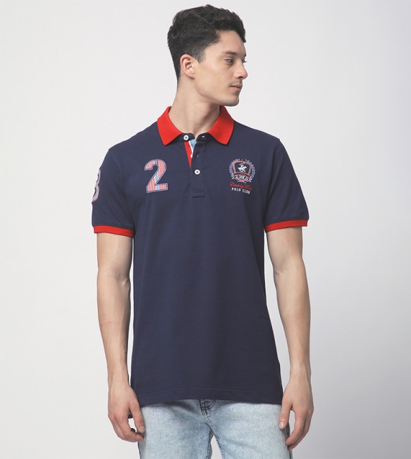 Beverly Hills Polo Club  Polo T-Shirts - Blue Polo T-shirts