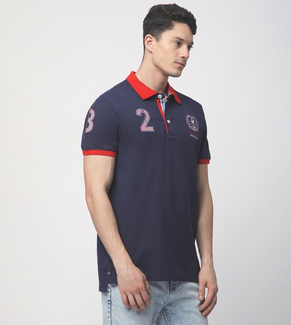Beverly Hills Polo Club  Polo T-Shirts - Blue Polo T-shirts