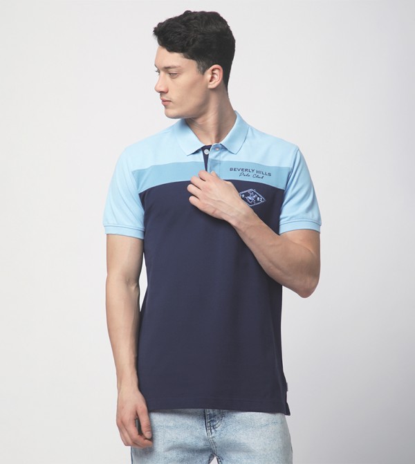 Beverly Hills Polo Club  T-Shirts - Blue Polo T-shirts