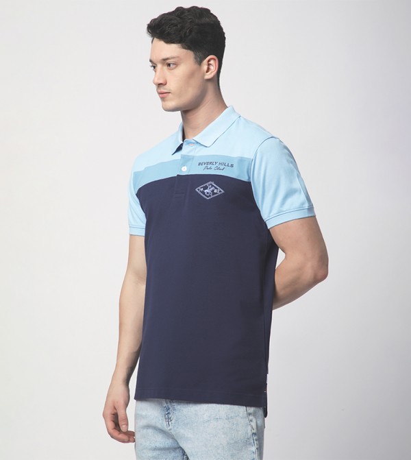 Beverly Hills Polo Club  T-Shirts - Blue Polo T-shirts