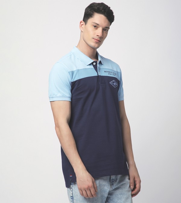 Beverly Hills Polo Club  T-Shirts - Blue Polo T-shirts
