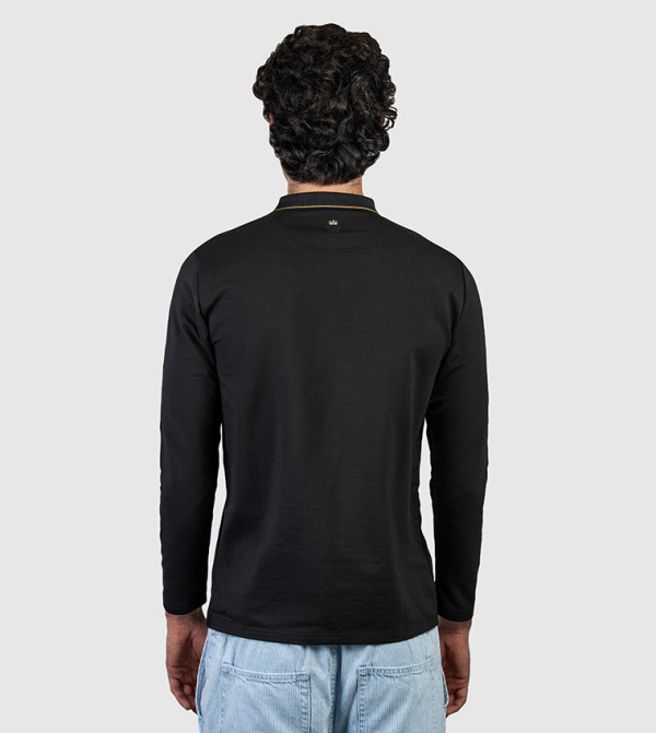 Beverly Hills Polo Club  Polo T-Shirts - Black Polo T-shirts