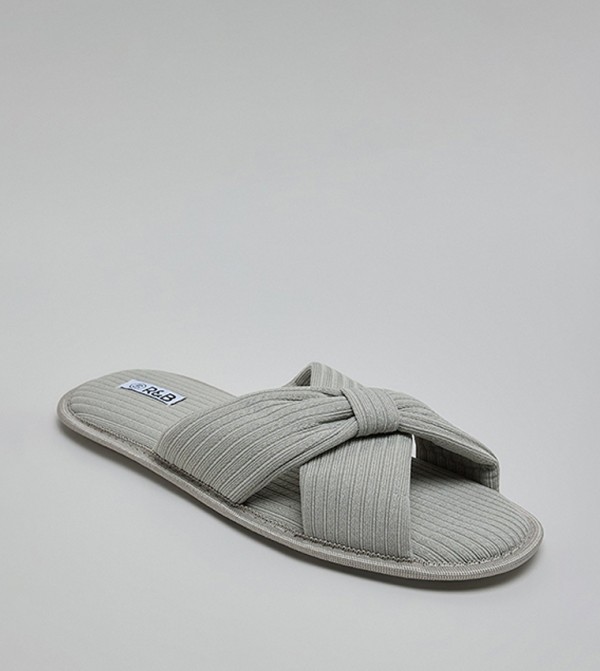 R&B  Shoes - Grey Bedroom Slippers