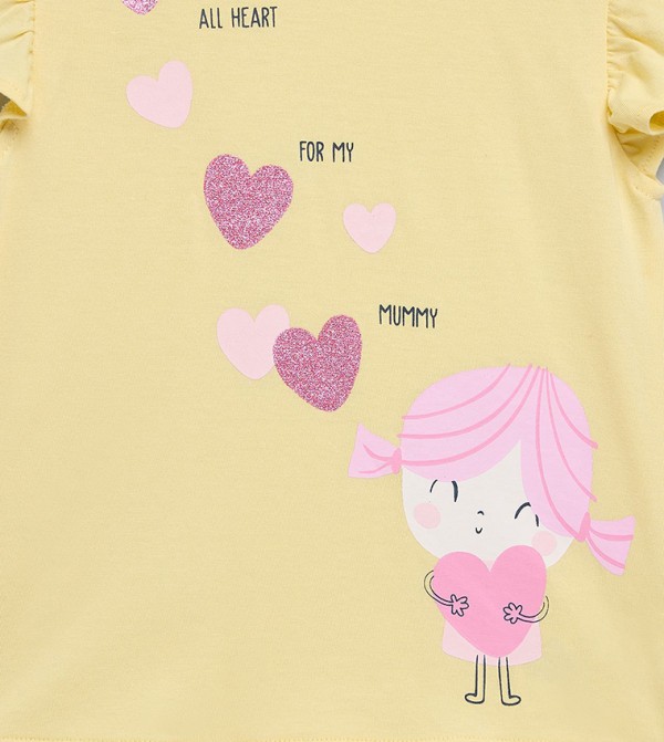 R&B  Topwear - Light Yellow T-shirts