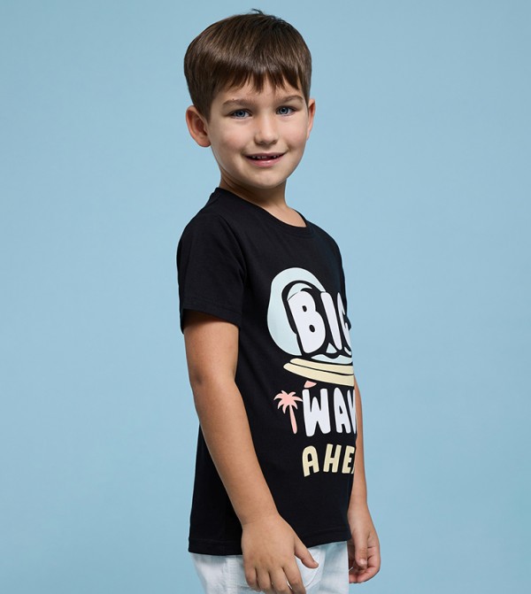 R&B  Topwear - Black T-shirts