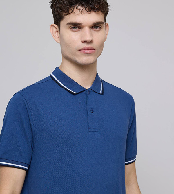 R&B  Clothing - Blue Polo T-shirts
