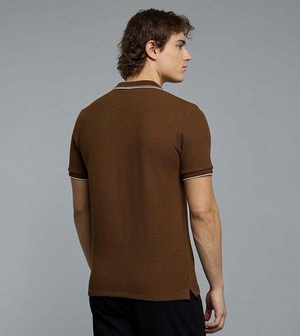R&B Men - Brown Polo T-shirts