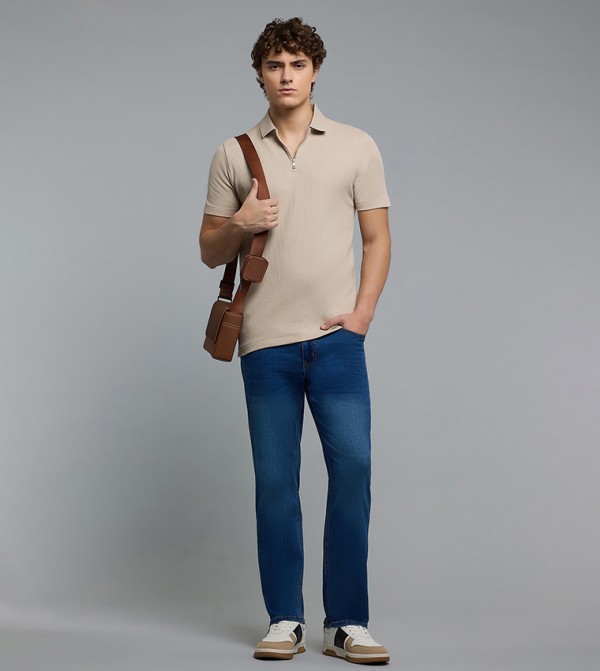 R&B Men - Beige Polo T-shirts