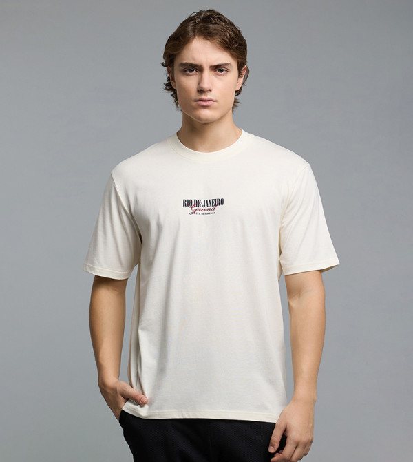 R&B Clothing - Cream T-Shirts & Vests