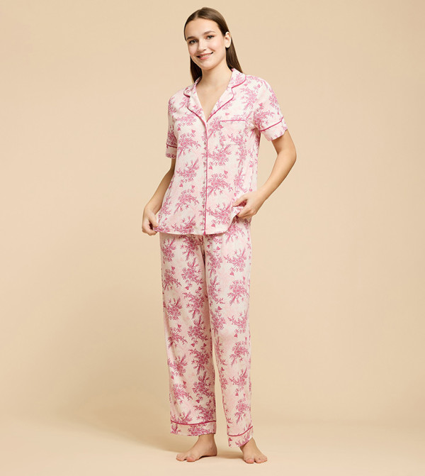 R&B Sleepwears & Loungewears - Pink Pyjama Set